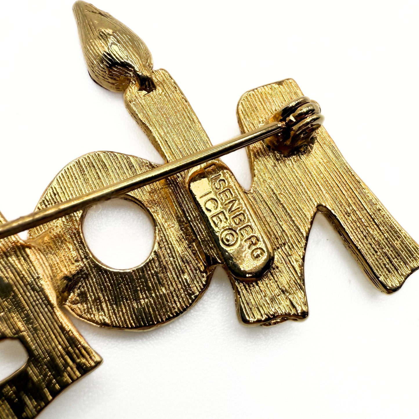 Vintage Eisenberg Ice “NOEL” Christmas Brooch