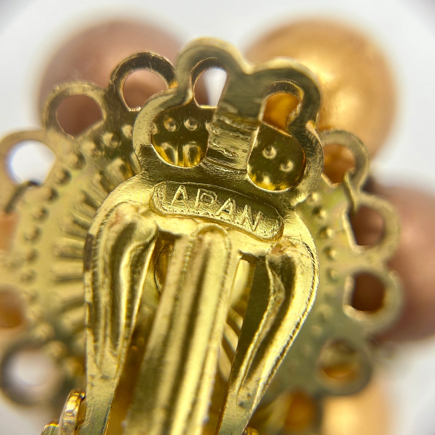 Vintage Japan Brown Pearls Demi Parure