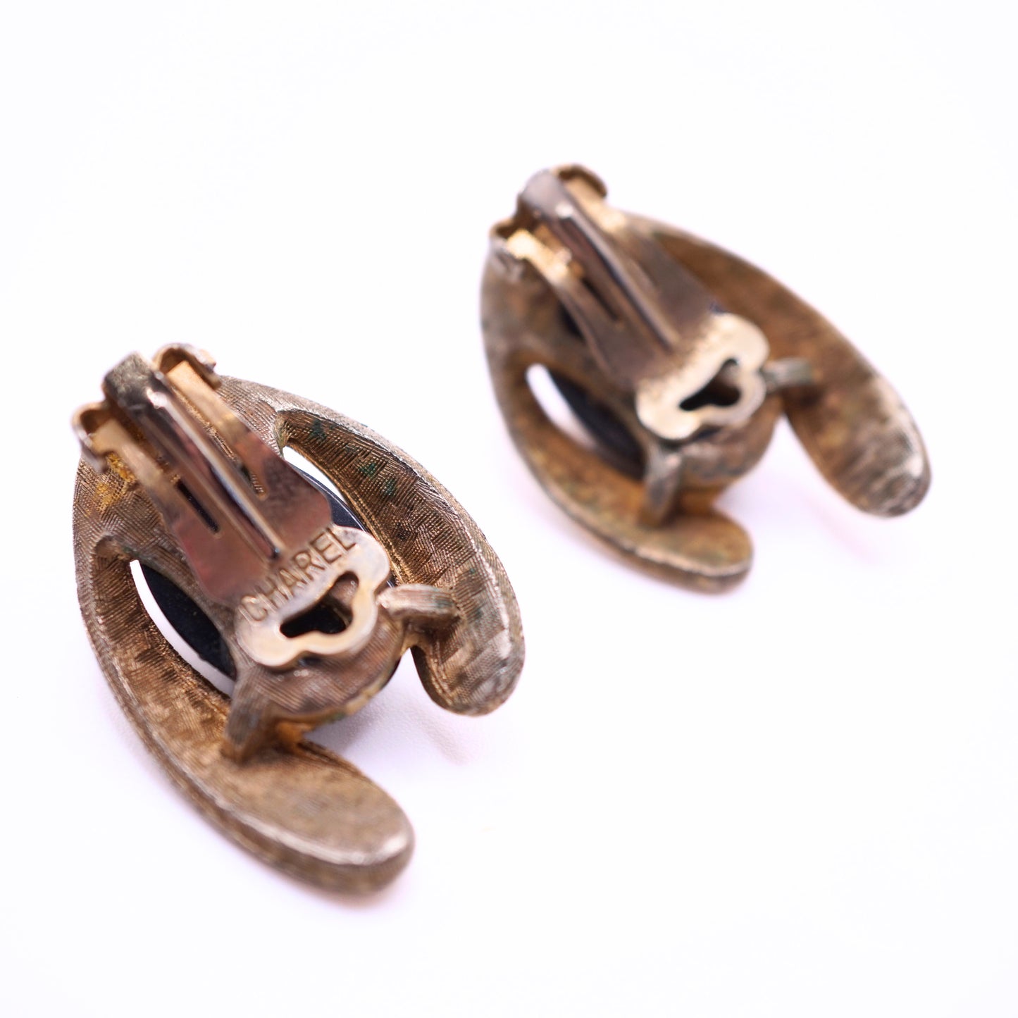 Vintage Signed Charel Gold & Black Lucite Parure