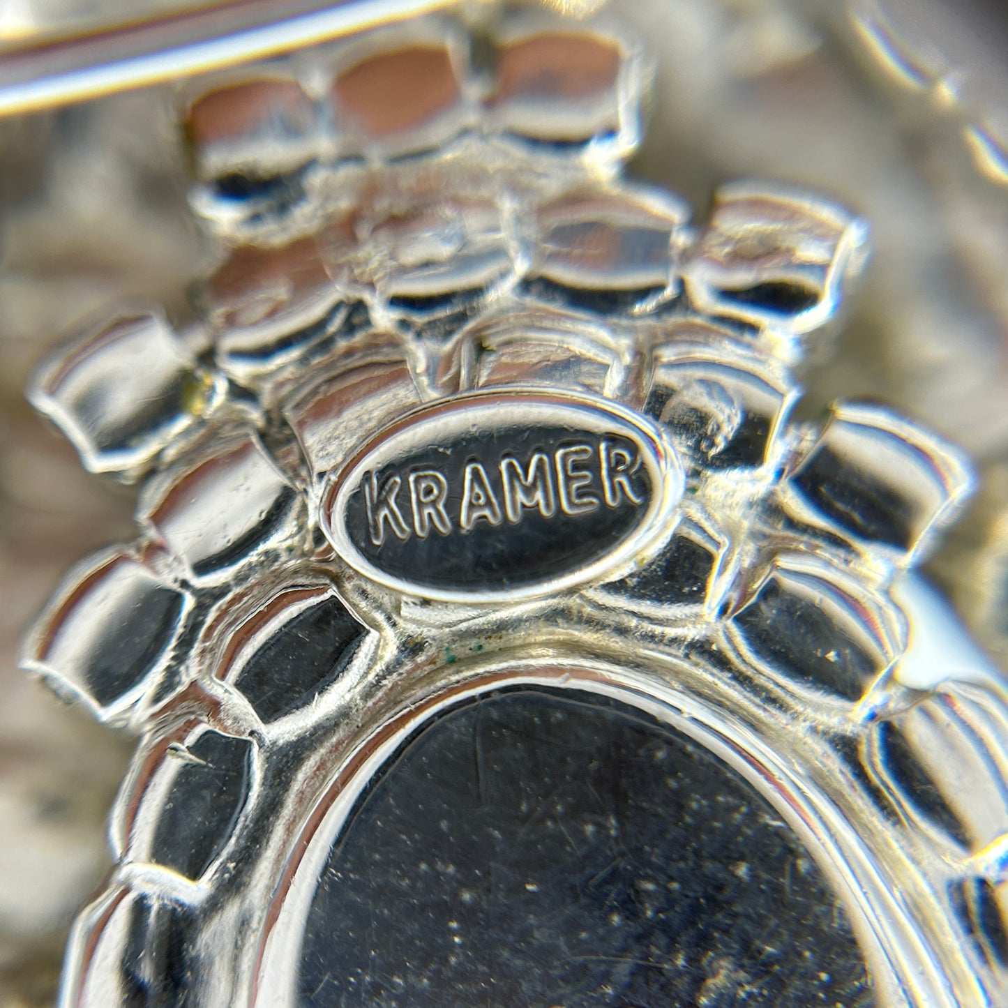 Vintage Kramer Sapphire Blue Rhinestone Demi Parure