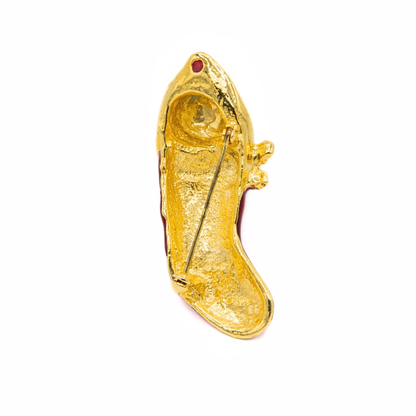 Vintage A.J.C. Cat and Stocking Brooch