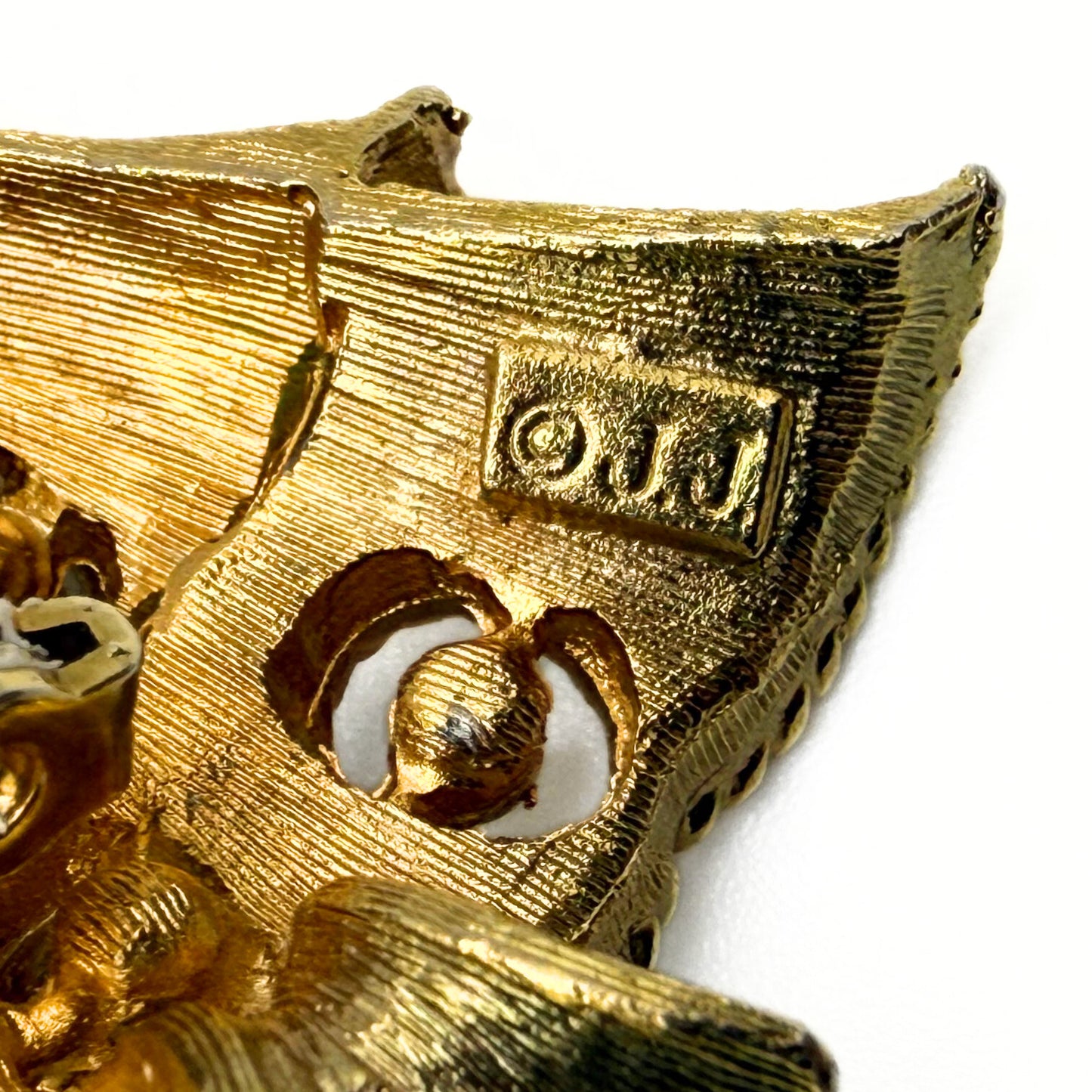 Vintage JJ Green Enamel Christmas Tree Brooch