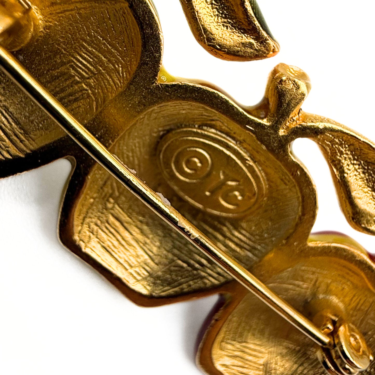 Vintage Tanya Creations Enameled Apple Brooch