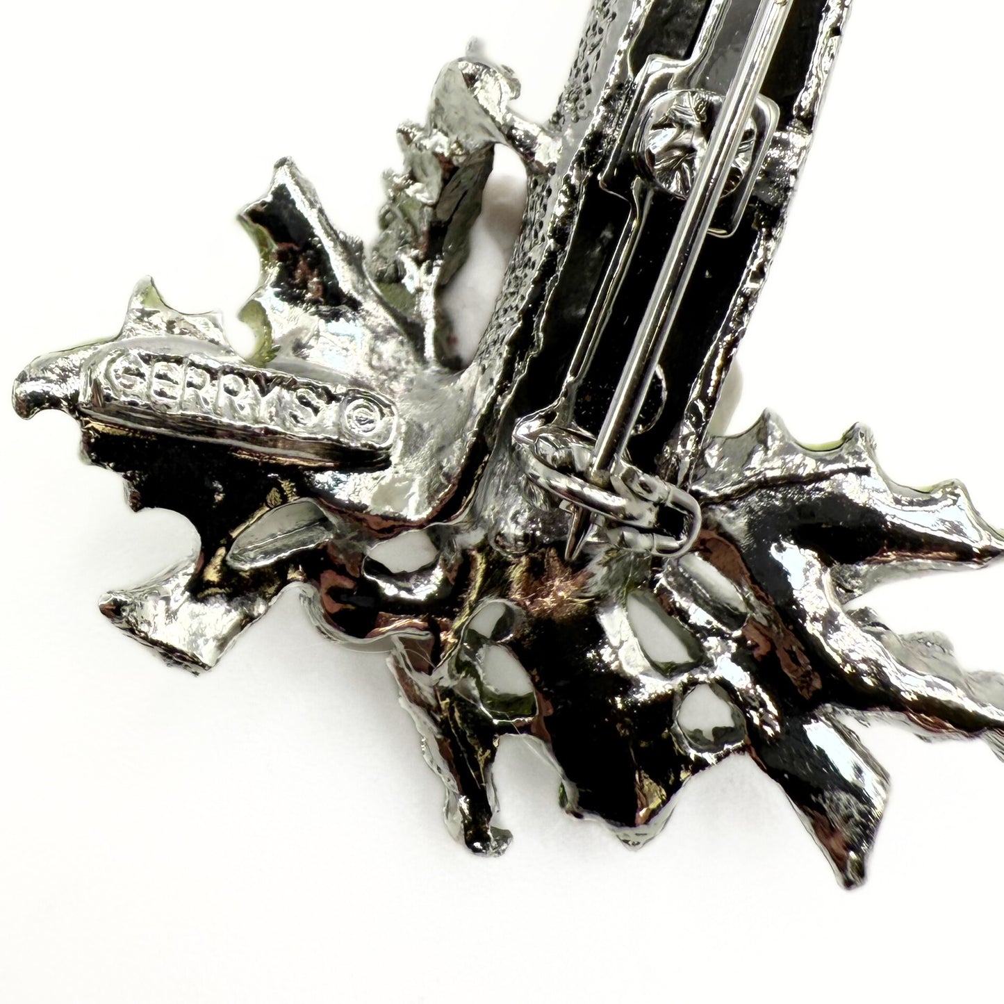 Vintage Gerry’s Silver Candle with Holly Brooch