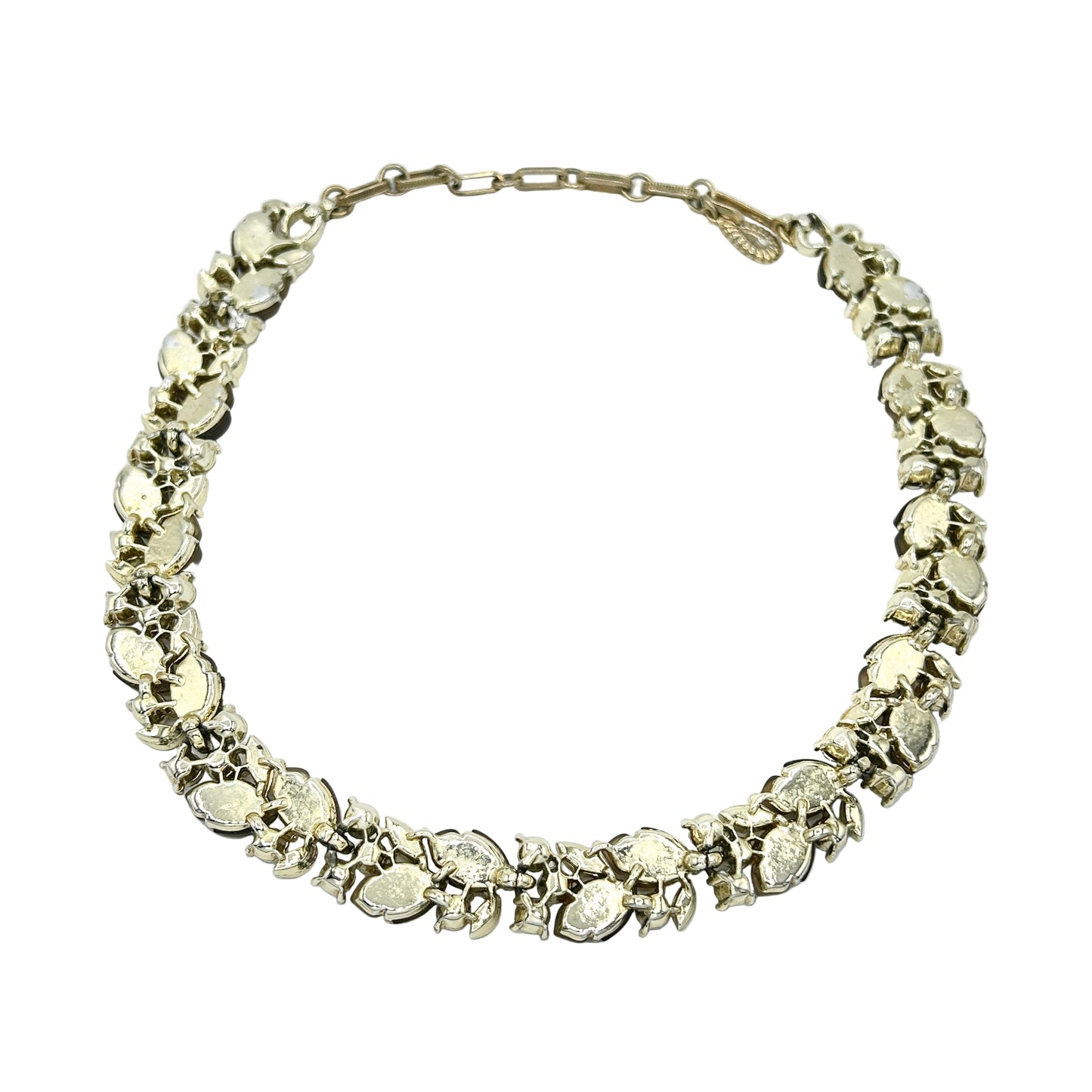 Vintage Lisner Brown Leaves Demi Parure