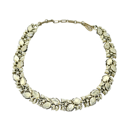 Vintage Lisner Brown Leaves Demi Parure