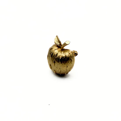 Vintage Napier Apple Brooch – Gold-Tone Pin