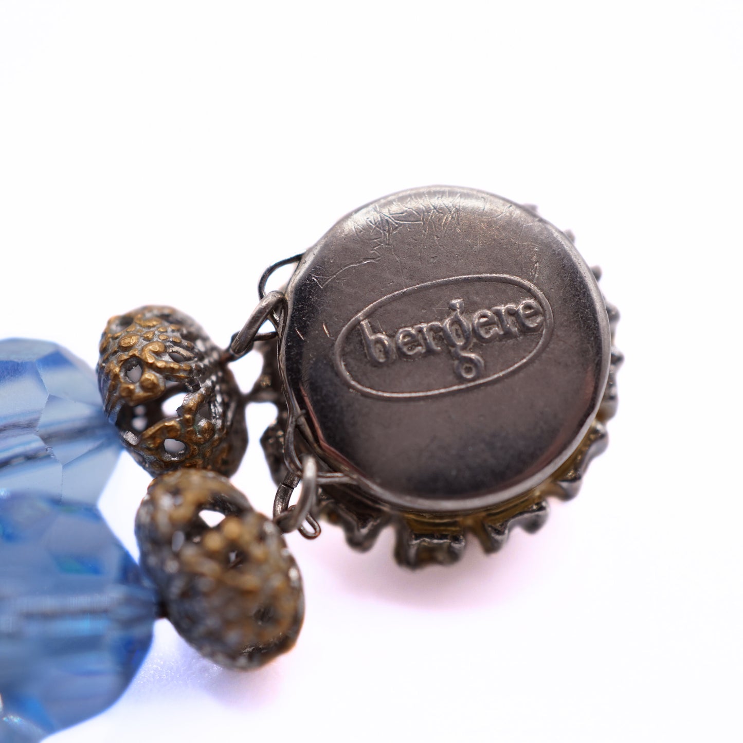 Vintage Signed Bergere Blue Swarovski Crystal Parure