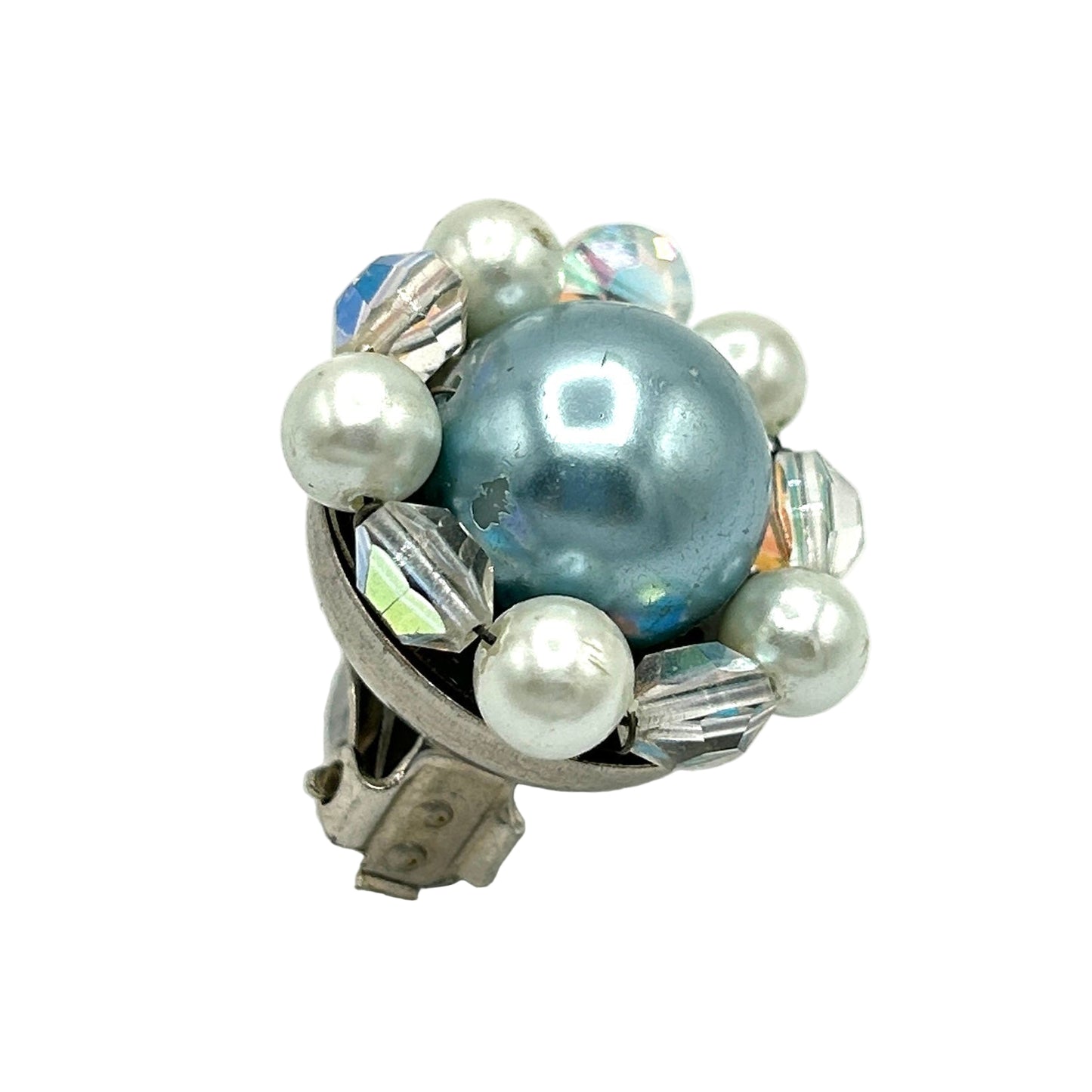 Vintage Japan Blue Ombre Pearls Demi Parure