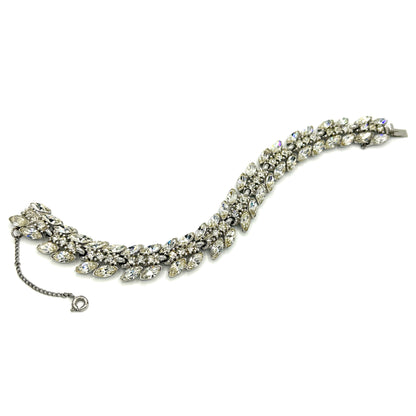 Bogoff Clear Marquise Rhinestone Bracelet