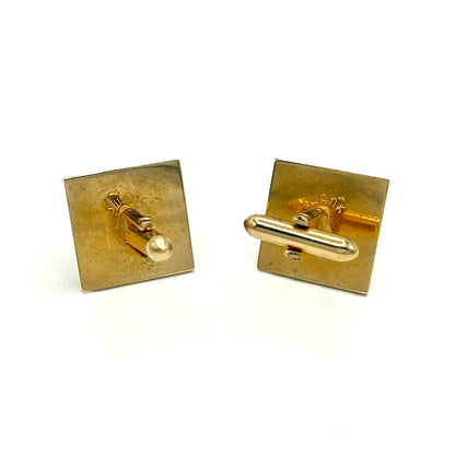 Vintage Swank "P" Gold Cufflinks