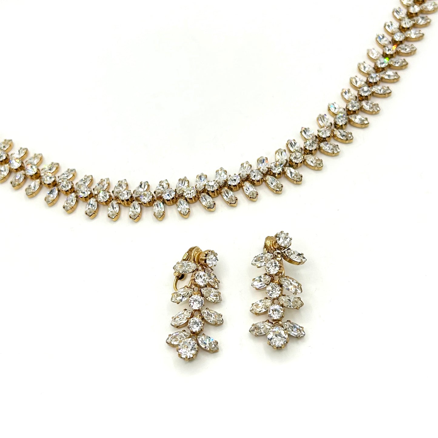 Vintage Kramer of New York Rhinestone Demi Parure