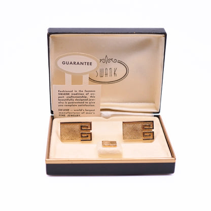 Vintage Gold-Tone Swank Cufflinks & Tie Tack