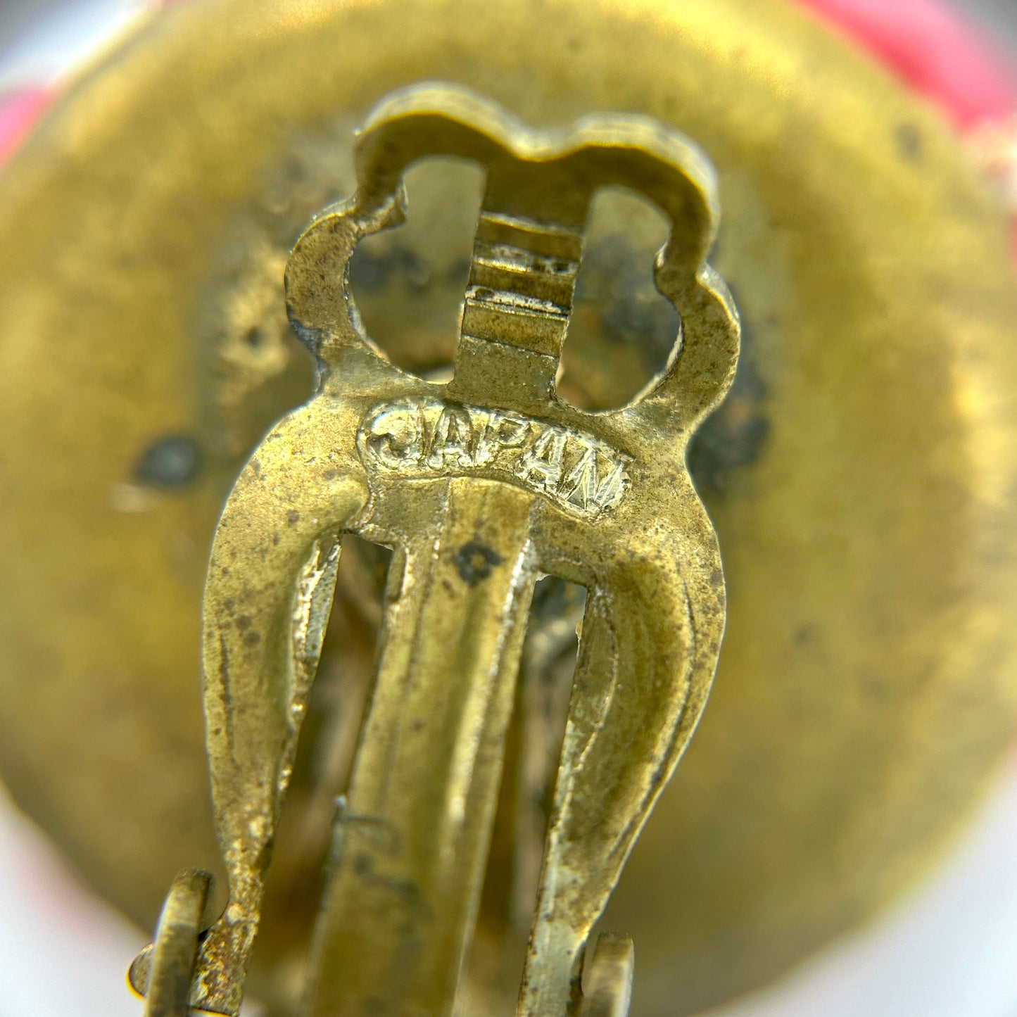 Vintage Japan Magenta 3 Strand Demi Parure