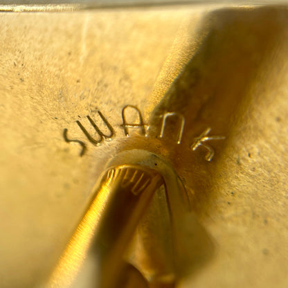 Vintage Swank "P" Gold Cufflinks