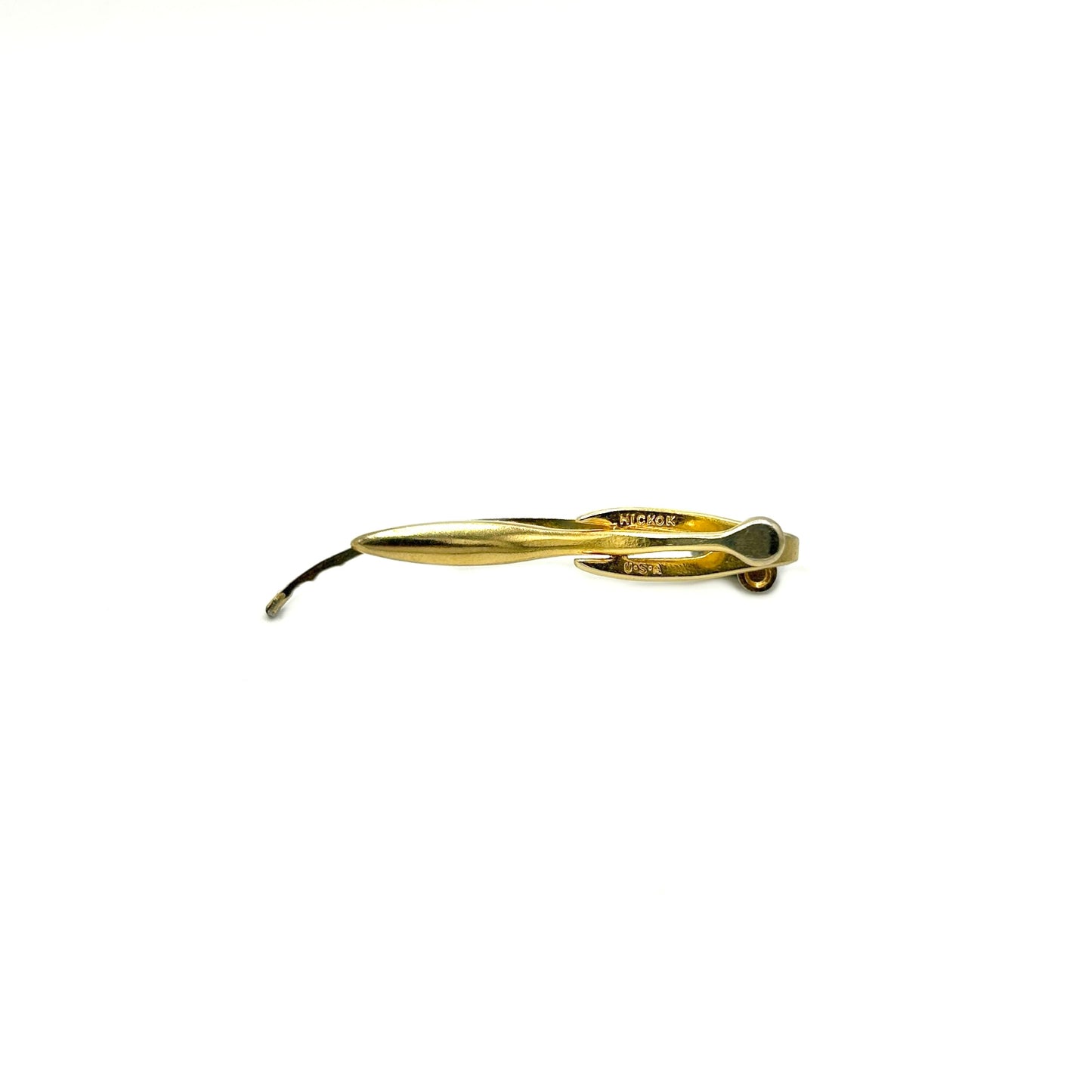 Vintage Hickok U.S.A. Gold Tie Clip