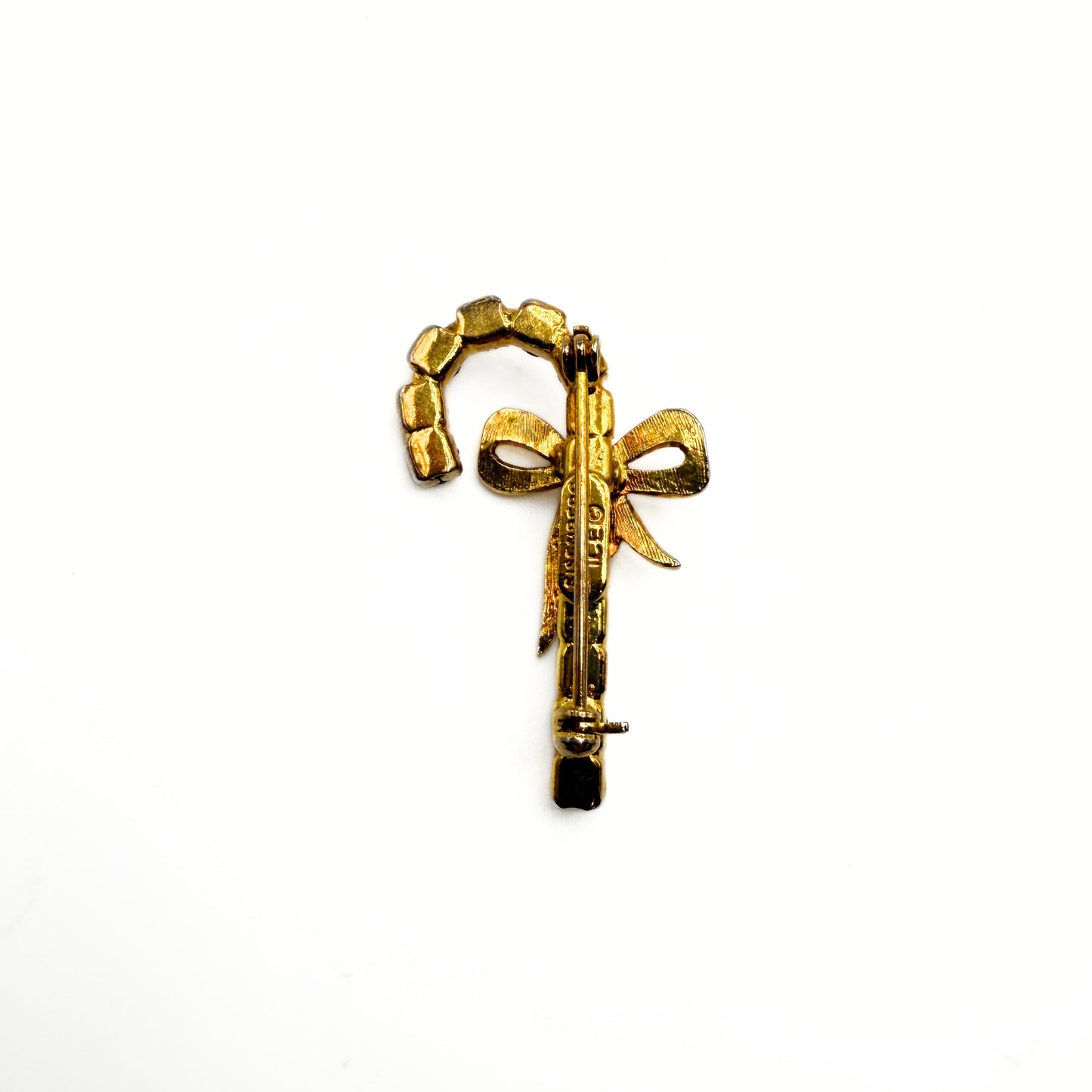 Vintage Eisenberg Ice Candy Cane Brooch