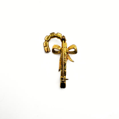 Vintage Eisenberg Ice Candy Cane Brooch