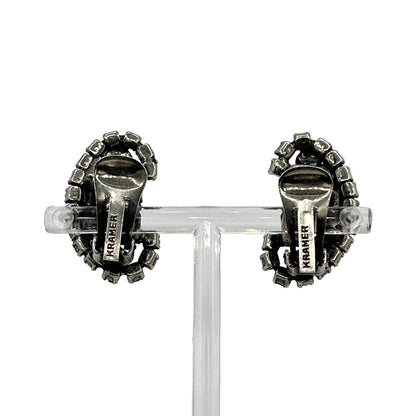 Vintage Kramer Black Rhinestone Demi Parure