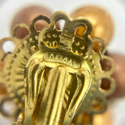 Vintage Japan Brown Pearls Demi Parure