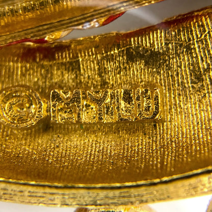 Vintage MYLU Santa Sleigh Brooch