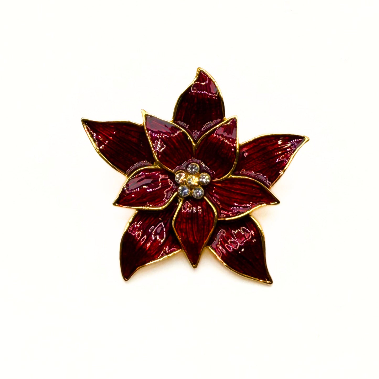 Vintage Eisenberg Ice Poinsettia Pair