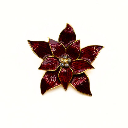 Vintage Eisenberg Ice Poinsettia Pair