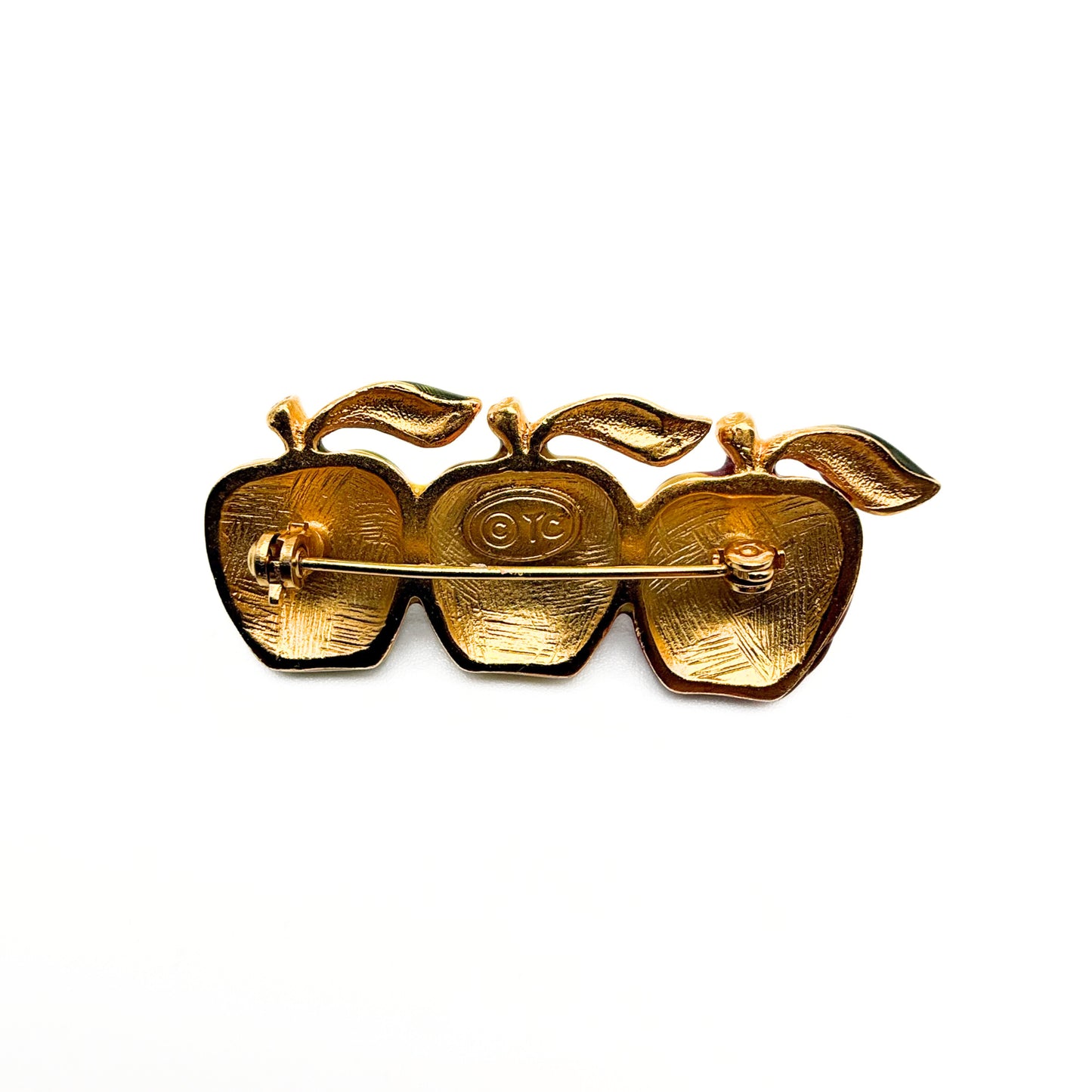 Vintage Tanya Creations Enameled Apple Brooch