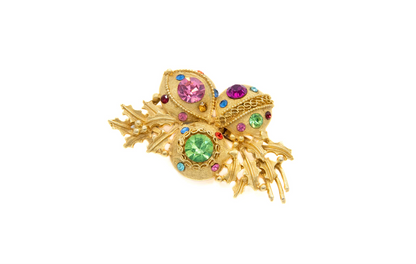 Vintage Golden Ornaments Brooch