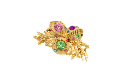 Vintage Golden Ornaments Brooch