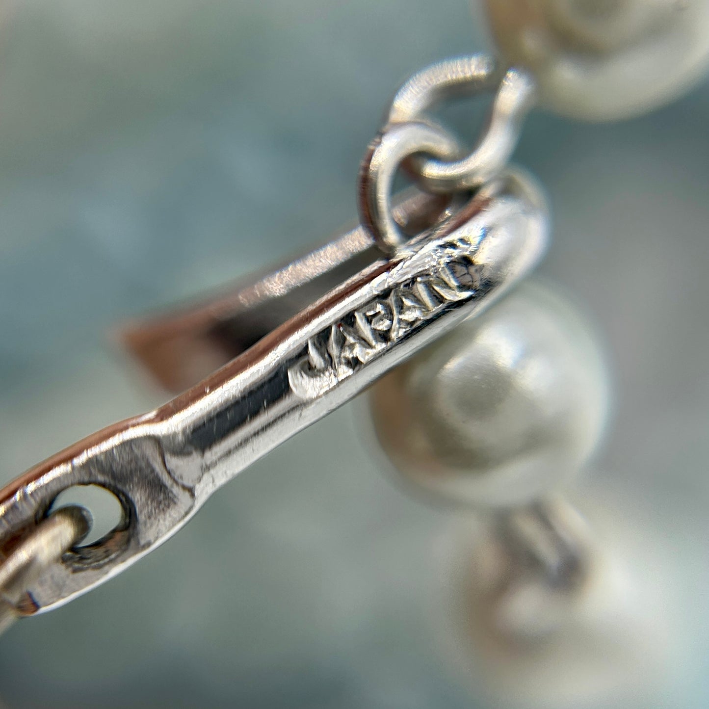 Vintage Japan Blue Ombre Pearls Demi Parure