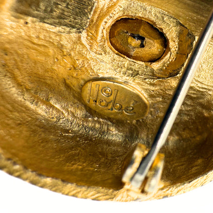 Vintage Hobe Rhinestone Apple Brooch