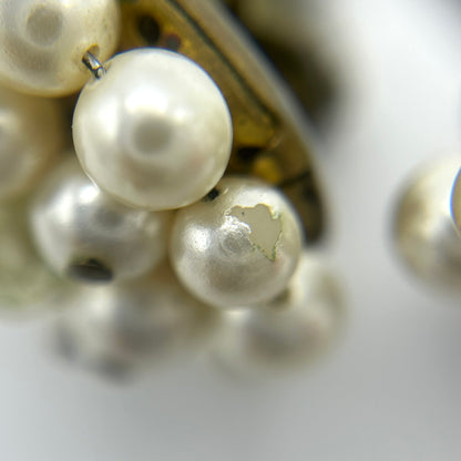 Vintage Japan Pearl and AB Crystal Demi Parure