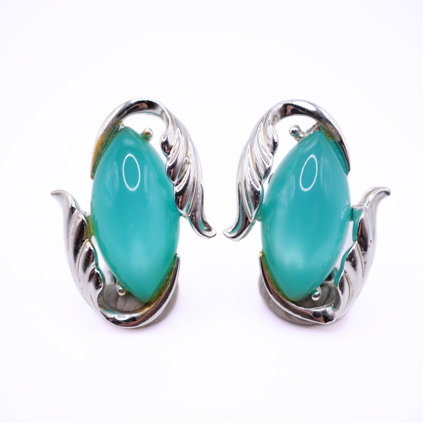 Vintage Signed Charel Jade Lucite Parure