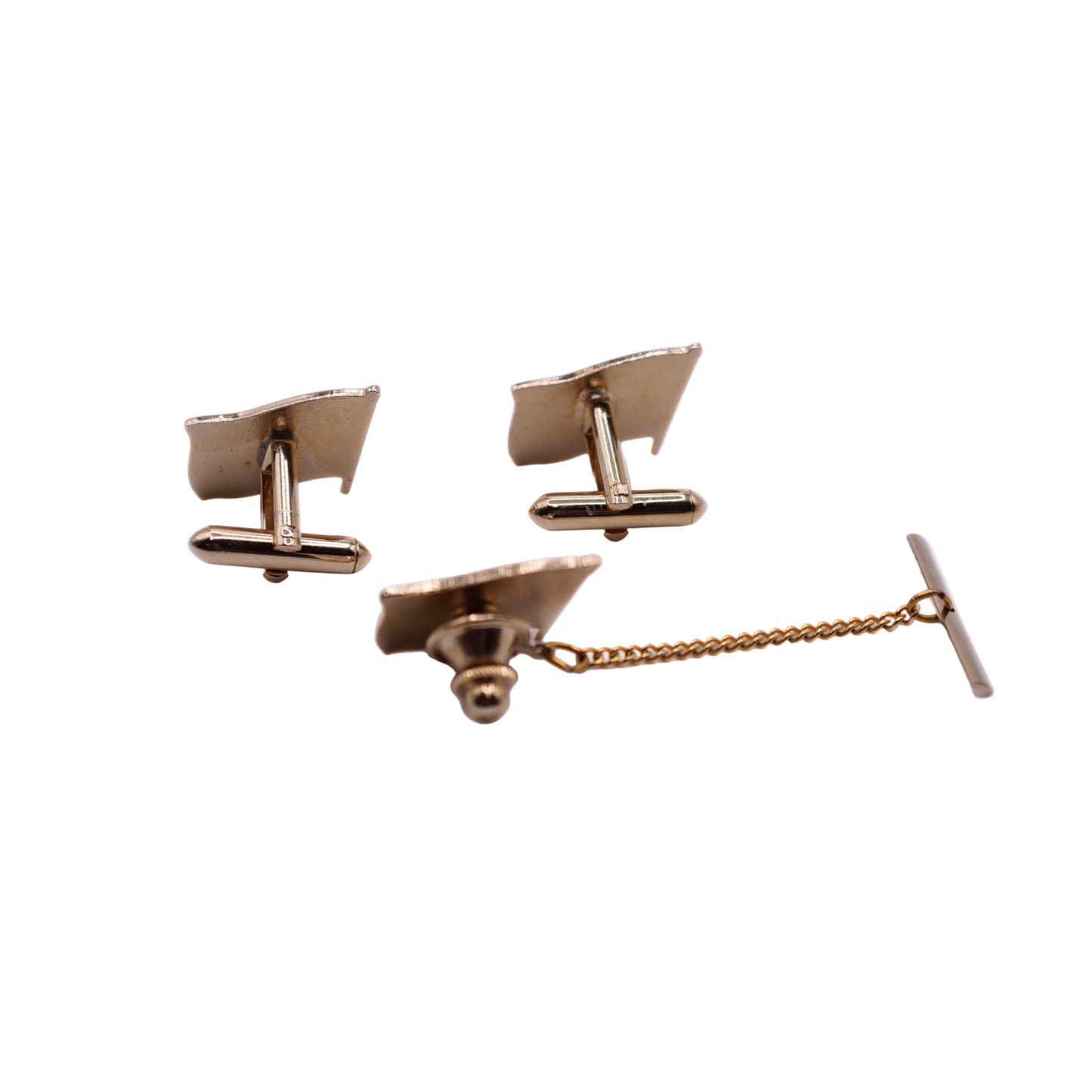 Vintage Swank American Bicentennial Flag Cufflinks & Tie Tack