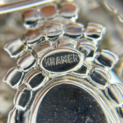 Vintage Kramer Sapphire Blue Rhinestone Demi Parure