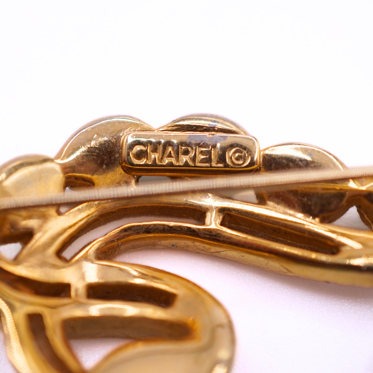 Vintage Charel Gold And Jade Color Brooch – SomethingVintageJewelry