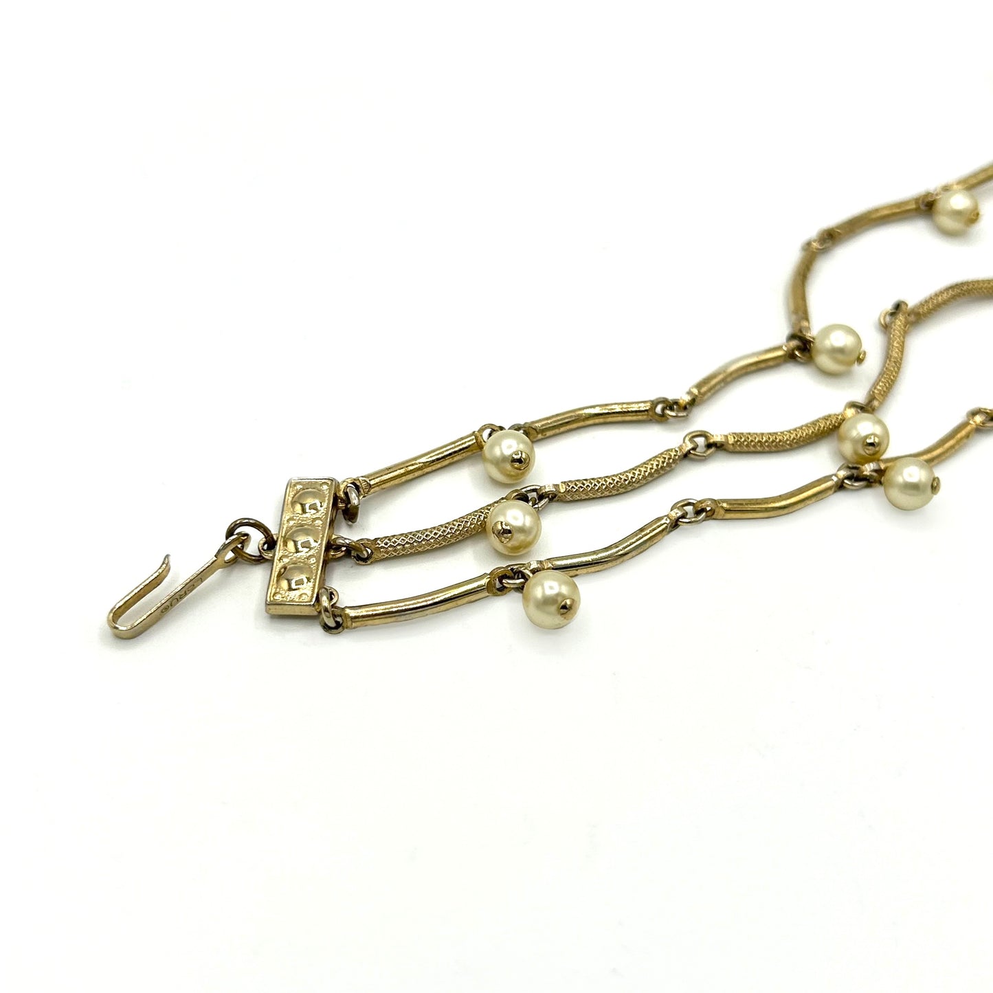 Vintage Leru Pearl and Gold Demi Parure