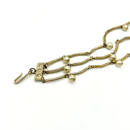 Vintage Leru Pearl and Gold Demi Parure