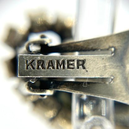 Vintage Kramer Black Rhinestone Demi Parure