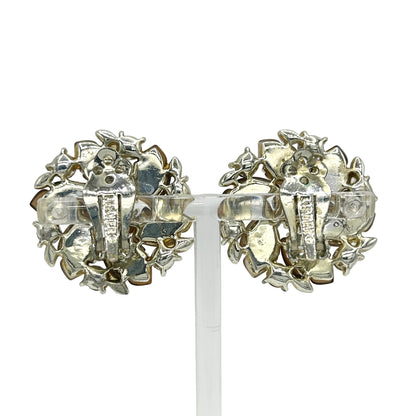 Vintage Lisner Brown Leaves Demi Parure