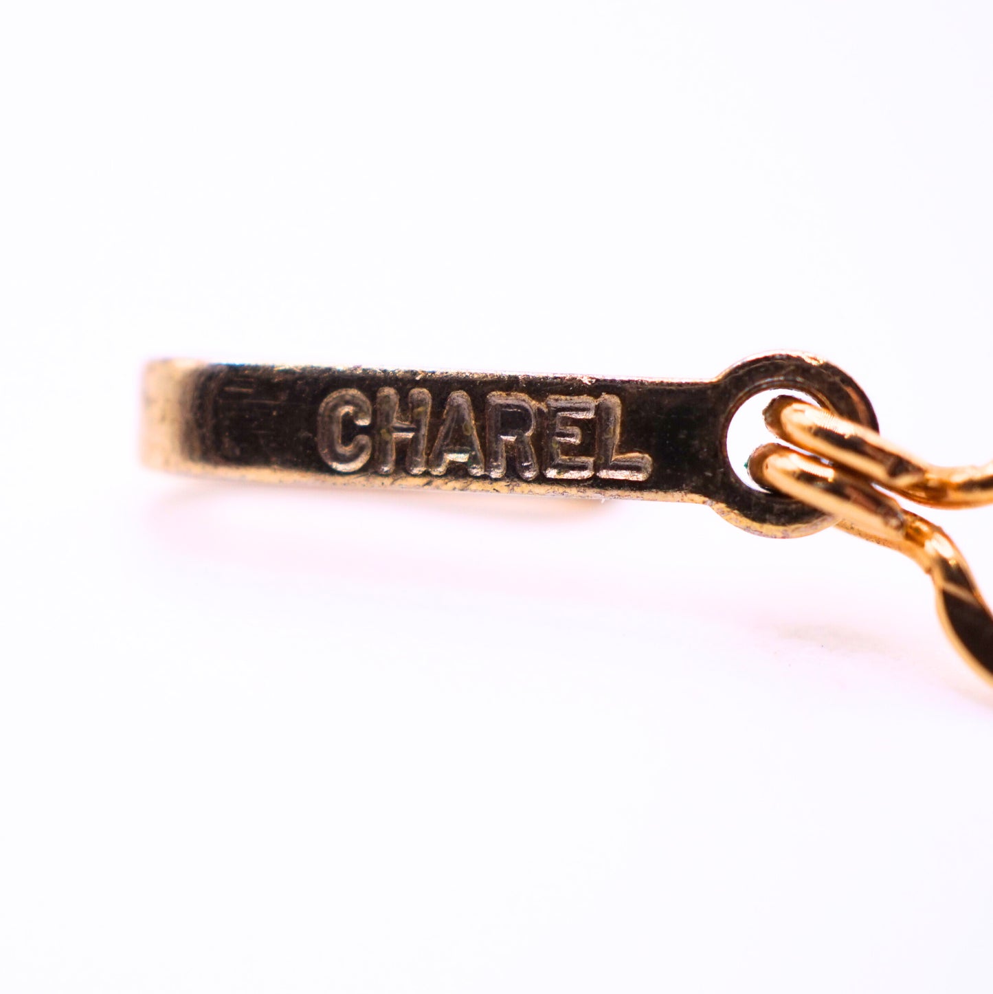 Vintage Signed Charel Gold & Black Lucite Parure