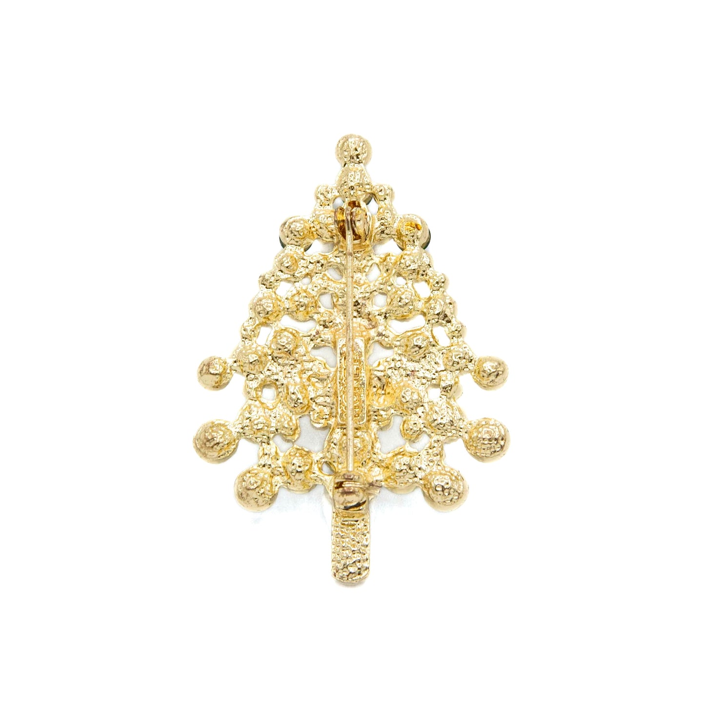 Vintage Monet Rhinestone Christmas Tree Brooch