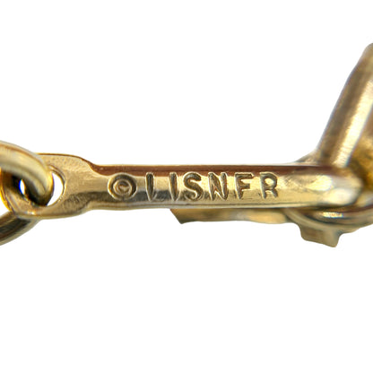 Vintage Lisner Brown Leaves Demi Parure