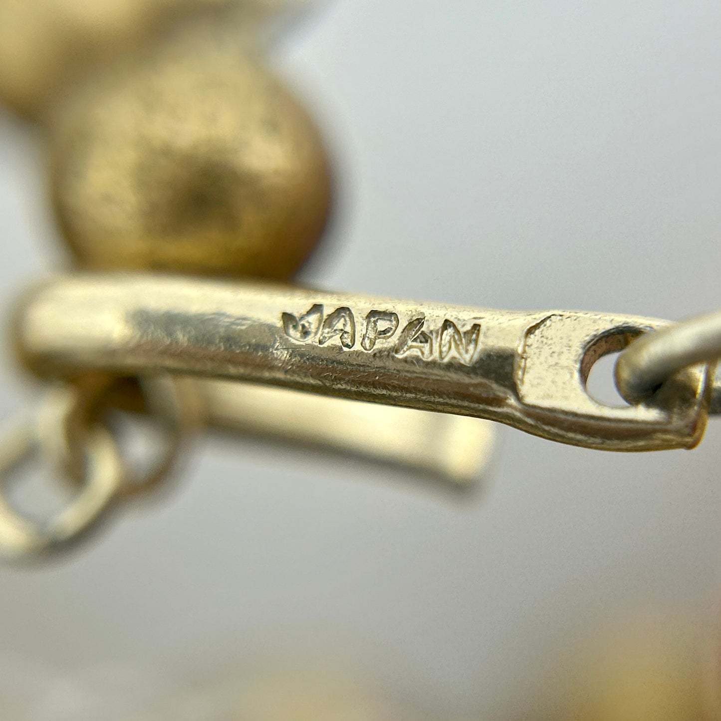 Vintage Japan Gold Beads & Chain Demi Parure