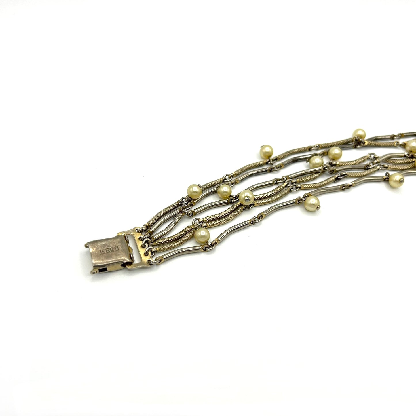 Vintage Leru Pearl and Gold Demi Parure