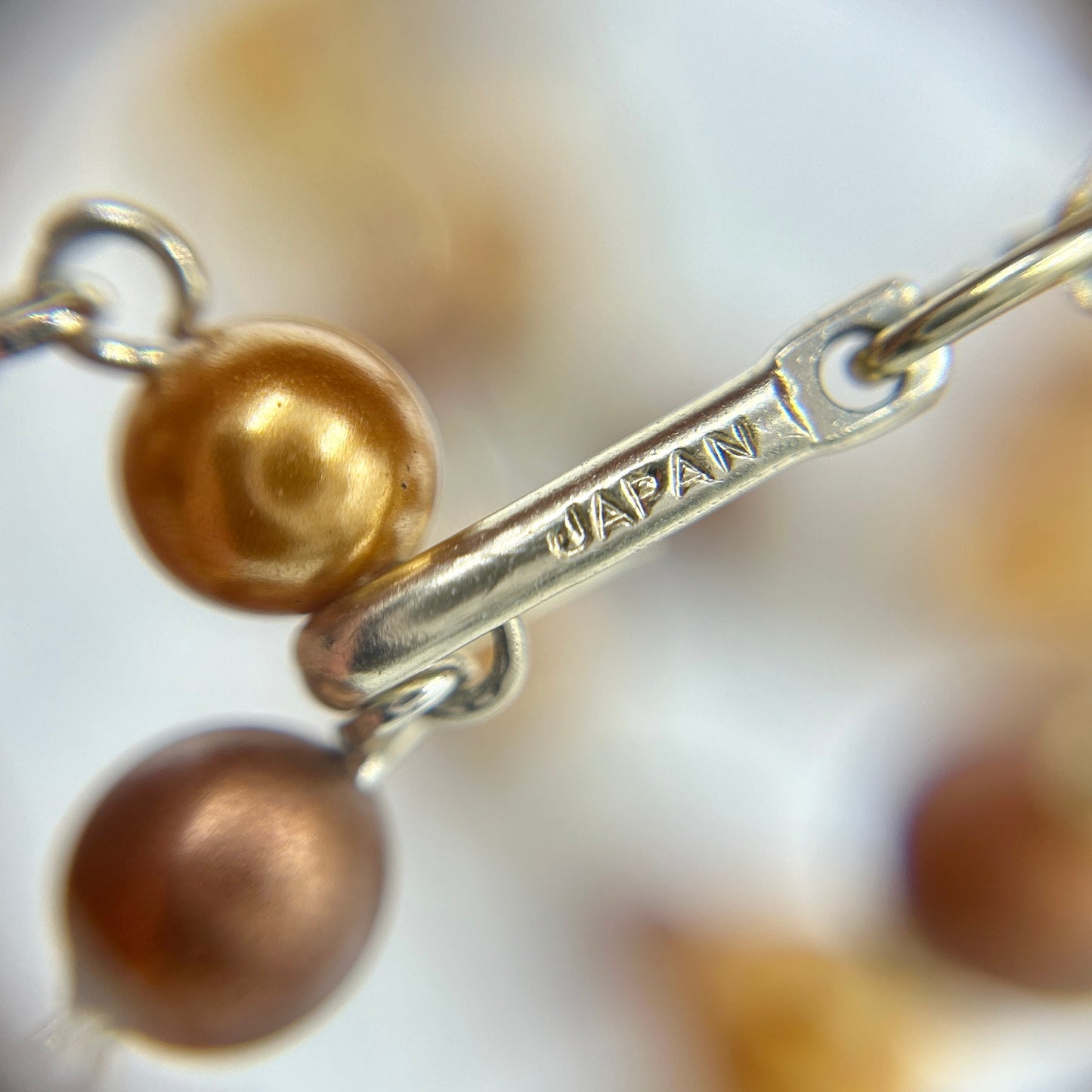 Vintage Japan Brown Pearls Demi Parure