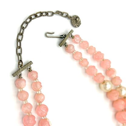 Vintage Lisner Pink Pearl Demi Parure