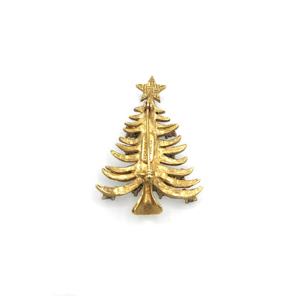 Vintage Eisenberg Ice Christmas Tree Brooch
