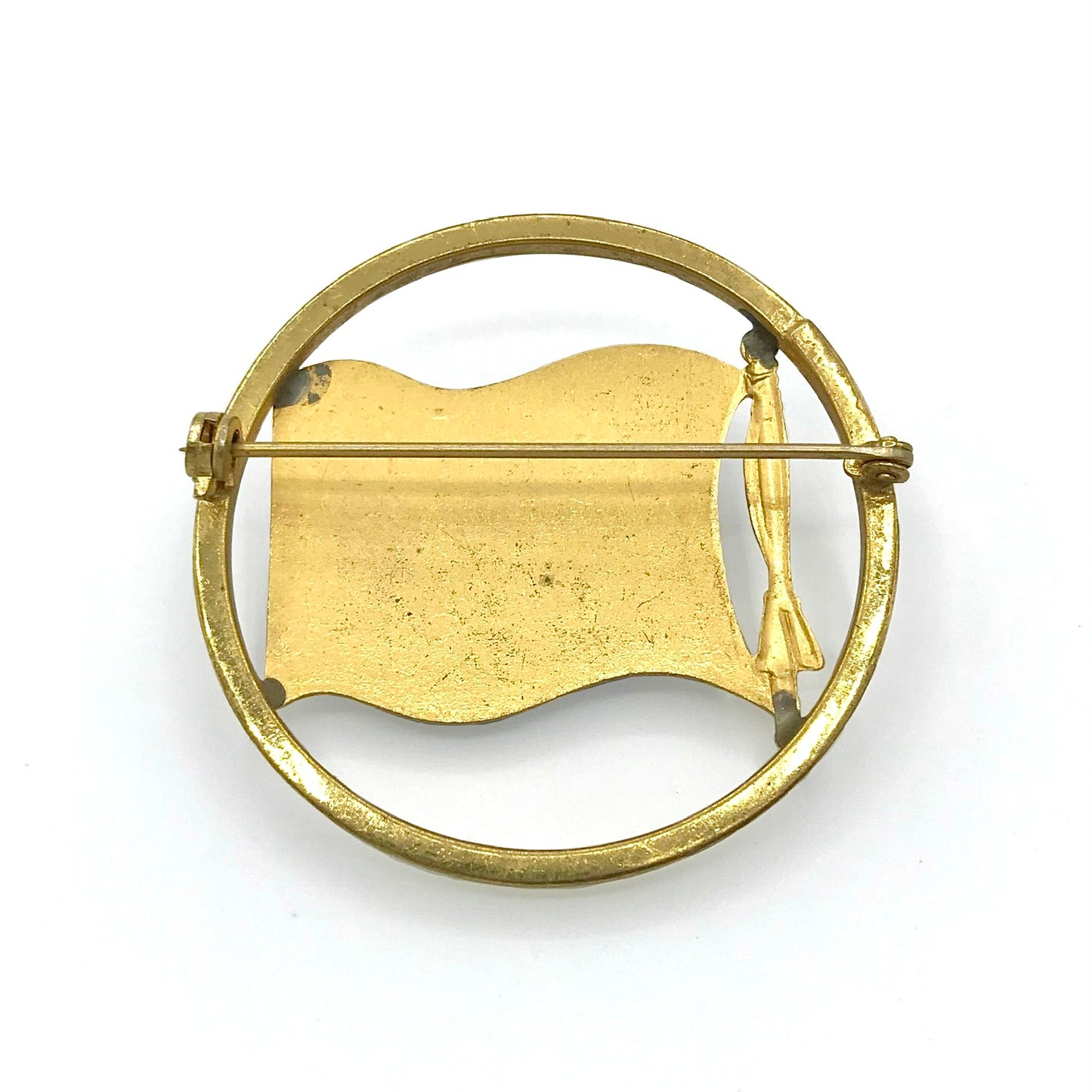 Vintage Enamel American Flag Brooch